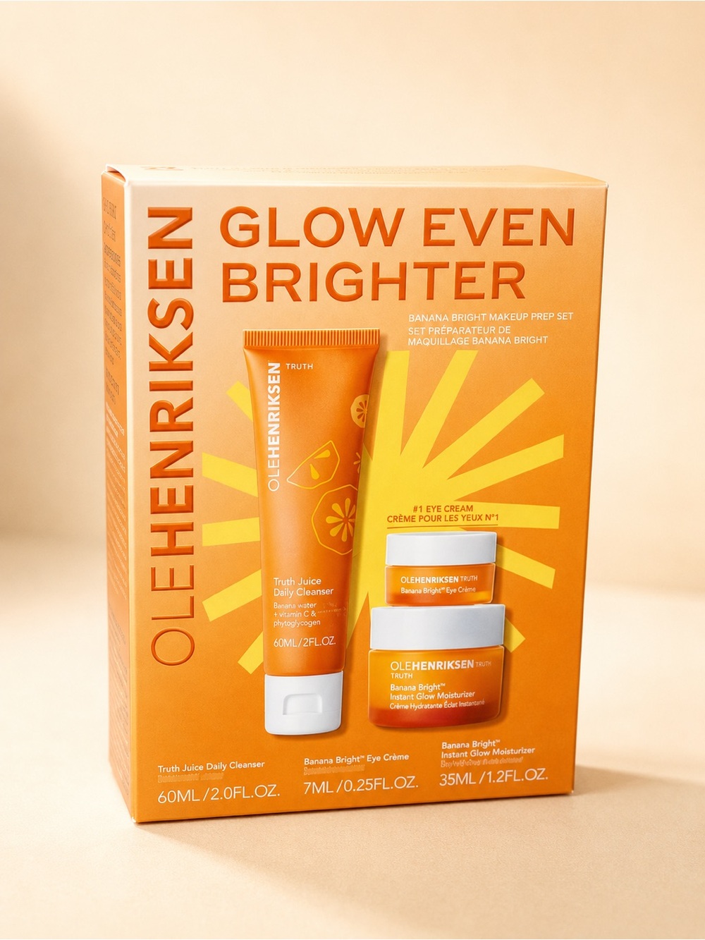 Ole Henriksen Banana Bright Glow Even Brighter Skincare Set - Orange and Yellow